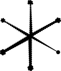 Star dots icon set. Geometric for decorative