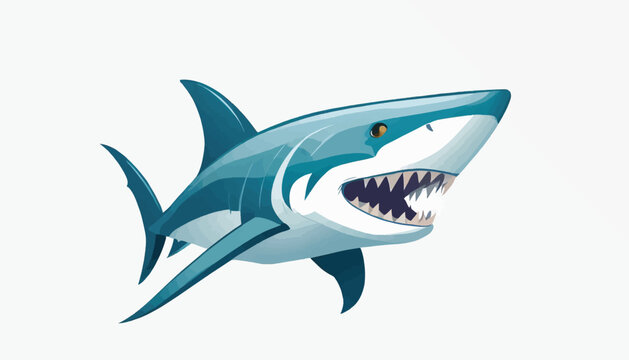 shark logo on a white background.