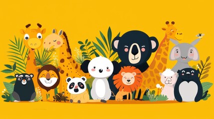 Fototapeta premium National Wildlife Day Frame Background. Copy space area for text.