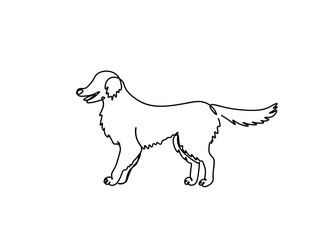 Dog Single Line Art Drawing