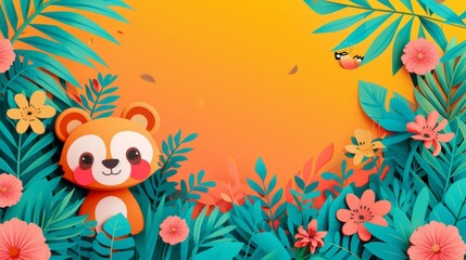 National Wildlife Day Frame Background. Copy space area for text.