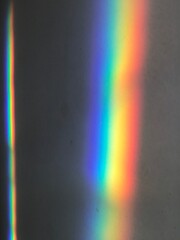 Descomposición del rayo de luz en los colores del arco iris