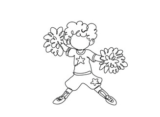 Child Single Line Art Drawing