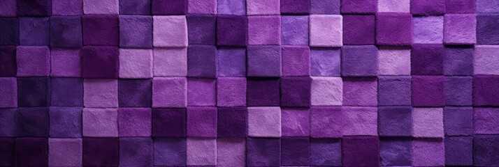 Purple square checkered carpet texture  - obrazy, fototapety, plakaty