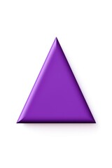 Purple triangle isolated on white background