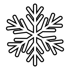 Snowflake vector in black and white