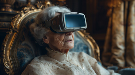 Elderly Elegance Explores Virtual Reality