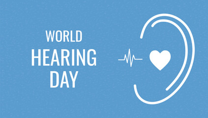 World Hearing Day concept. Poster, card, banner and background. Vector illustration.