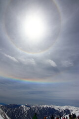 雄山（立山連峰）にて幻日環・環水平アーク © おたどん