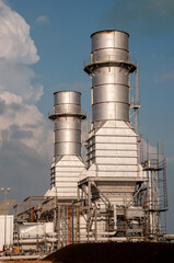chimney of a fossil fuel thermoelectric plant