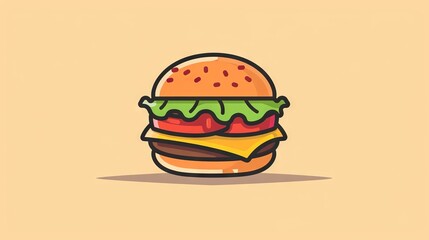 Hamburger cartoon icon