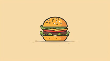 Hamburger cartoon icon
