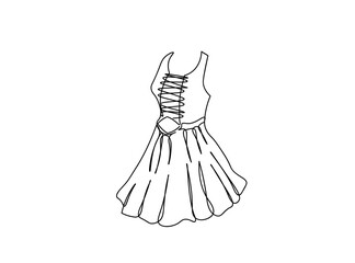 Girl, woman Clothings Line Art Drawing