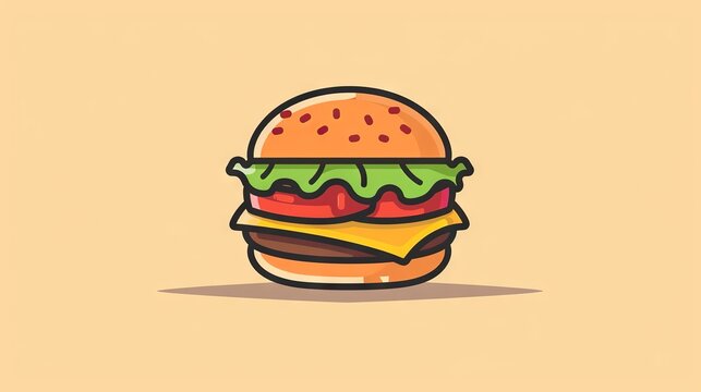 Hamburger cartoon icon