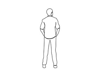 Man Line Art Drawing