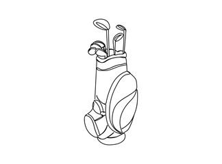 Golf Bag Line Art Drawing