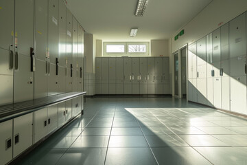 Locker room. Background with selective focus and copy space