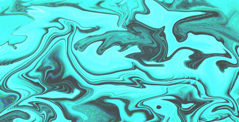 Abstract bright turquoise liquid background