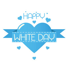 Banner for Happy White Day with heart