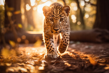 A Baby Leopard in the Wild