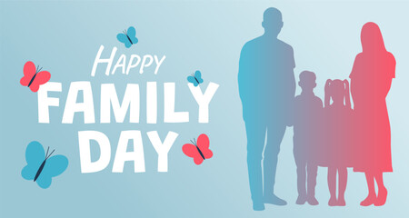 Festive banner for Happy Family Day