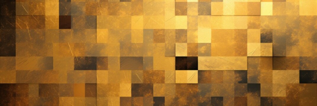 Gold simple abstract patterns on the wall