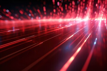 Ruby Futuristic Data Stream Abstract Background