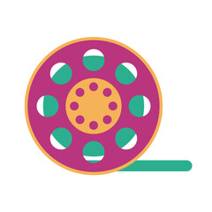 Cinema Entertainment Flat Icon Vector Illustration 