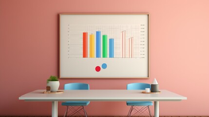 colorful chart for children, copy space