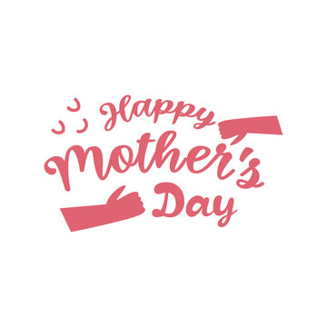Text HAPPY MOTHER'S DAY on white background