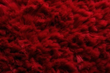 Ruby plush carpet close-up photo, flat lay 