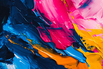abstract background of colorful gouache, with a look of excitement and anticipation