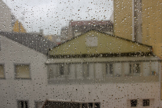 looking outside in a boring rainy day