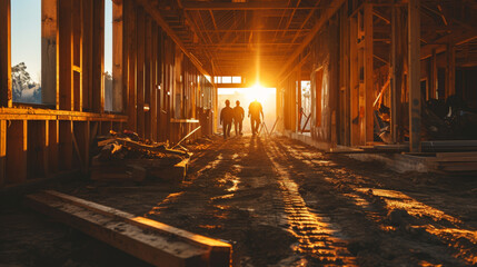 People Standing Inside Building Under Construction