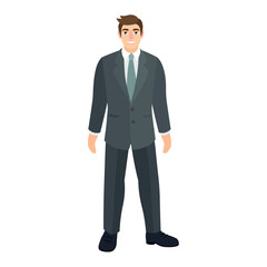 Handsome businessman on white background