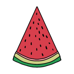 slice of watermelon vector icon