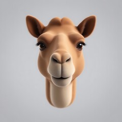 Naklejka premium Camel 3D sticker vector Emoji icon illustration, funny little animals, camel on a white background
