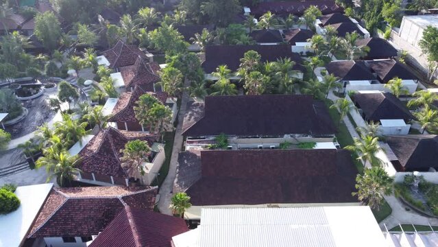 Aerial Gili Trawangan Island Lombok Indonesia