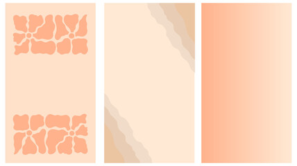 Set of delicate gradient backgrounds. Vector vertical design in color of the year.