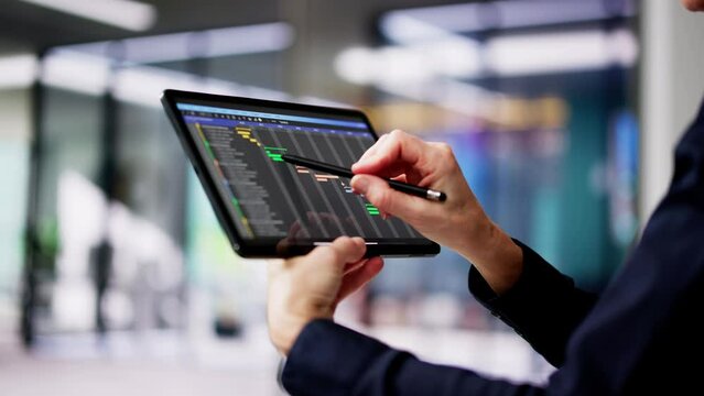 Business Agenda Schedule And Gantt Chart