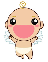 Kids Valentine's Day Baby Cupid Illustration