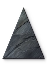 Slate triangle isolated on white background 
