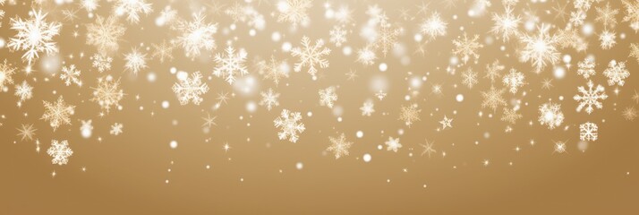 Obraz na płótnie Canvas Tan christmas card with white snowflakes vector illustration