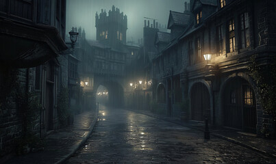 Medieval london night. 