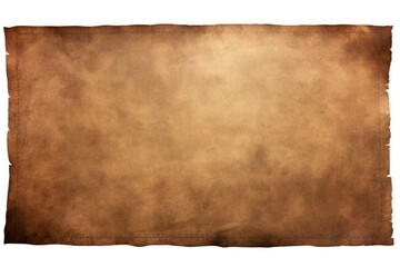 Isolated antique paper texture against a blank white background, evoking the charm of antiquity