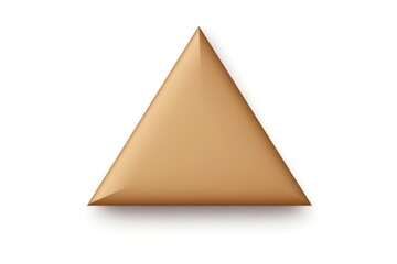 Tan triangle isolated on white background 