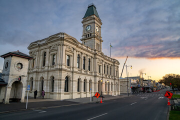 Fototapeta na wymiar Distict Council building in town of Oamaru, Otago, New Zealand