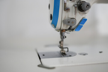 A sewing machine close up
