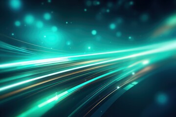 Teal Futuristic Data Stream Abstract Background