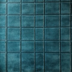 Teal paterned carpet texture from above
